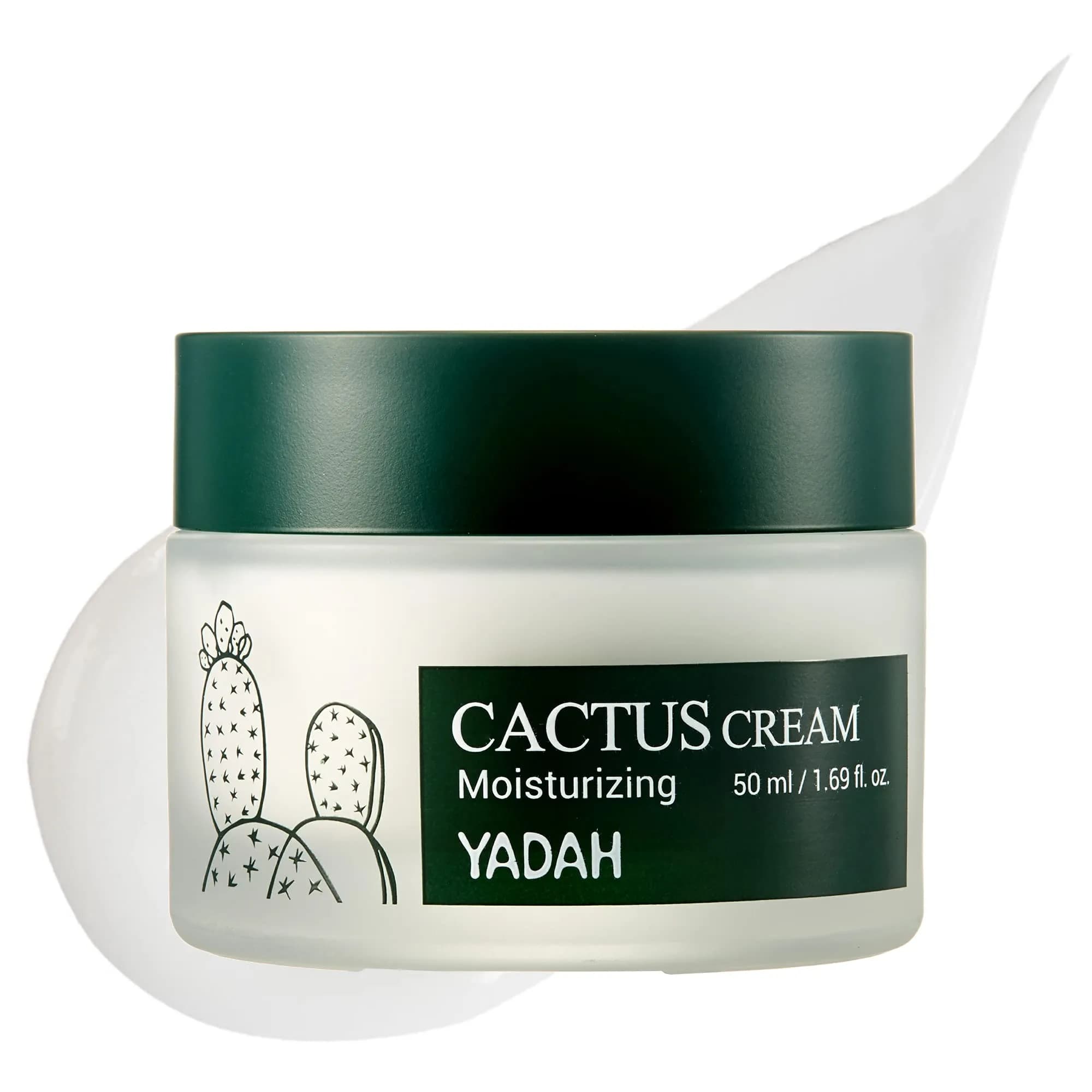 YADAH Cactus Cream 50ml (1.69 Fl Oz) | Soothes Sensitive Dry Skin with Cactus Extract & Panthenol - main product image