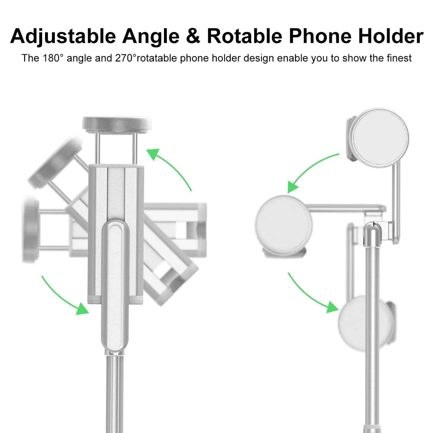 ATUMTEK Selfie Stick Tripod with Bluetooth Remote, 31.3" (79.5 cm) Extendable Aluminum Phone Holder for iPhone & Samsung - view 3