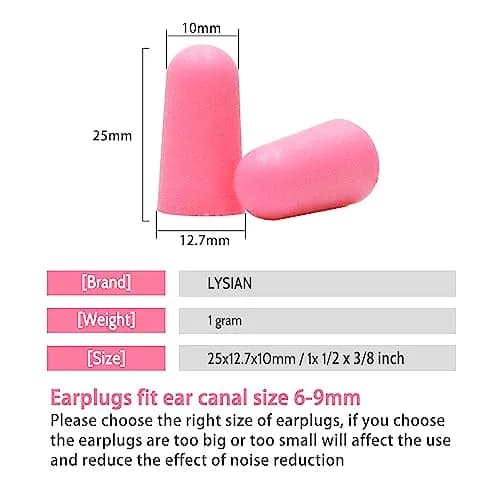 LYSIAN Soft Foam Ear Plugs for Sleeping, 60 Pairs, 38dB SNR | Comfortable Noise Reduction for Sleep & Travel thumbnail 7