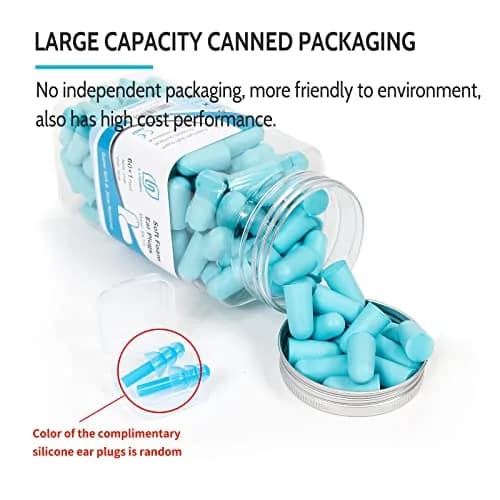 LYSIAN Soft Foam Ear Plugs for Sleeping, 60 Pairs, 38dB SNR, Lake Blue | Ultra Soft, Comfortable Fit for Sleep & Noise Reduction thumbnail 4