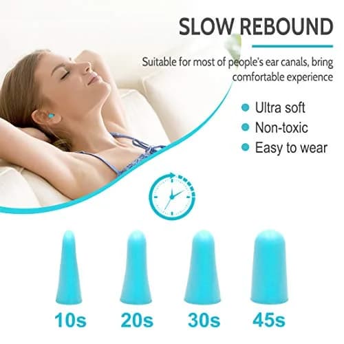 LYSIAN Soft Foam Ear Plugs for Sleeping, 60 Pairs, 38dB SNR, Lake Blue | Ultra Soft, Comfortable Fit for Sleep & Noise Reduction thumbnail 2