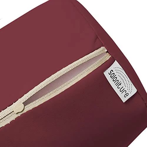 Saloniture Full Round Massage Table Bolster Pillow Pad - 26 x 6 Inch - Burgundy thumbnail 2