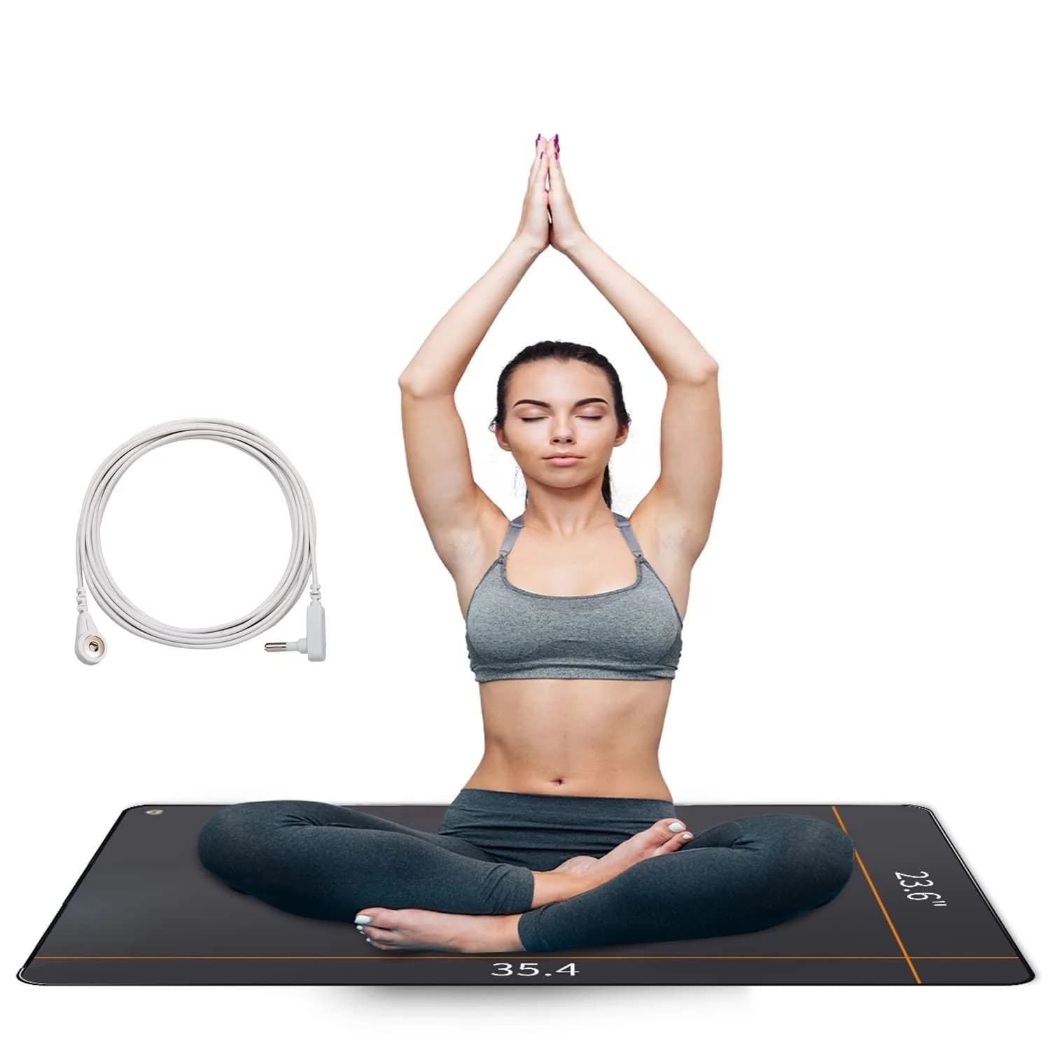 NIULAFR Grounding Mat 60x90 cm (23.6x35.4 Inch) | EMF Recovery with Carbon Fiber Foot Therapy - main product image