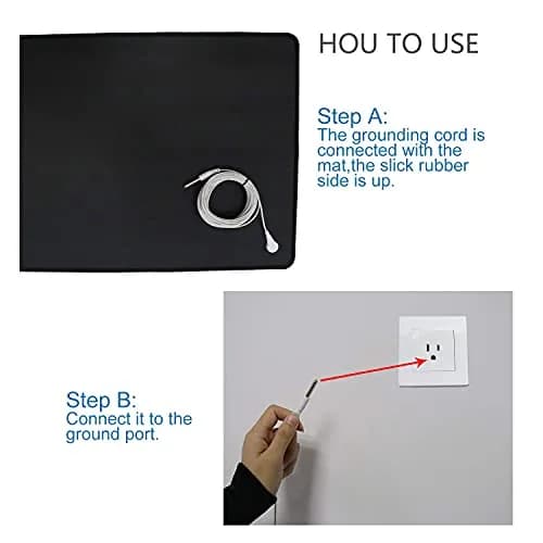 NIULAFR Grounding Mat 60x90 cm (23.6x35.4 Inch) | EMF Recovery with Carbon Fiber Foot Therapy thumbnail 7