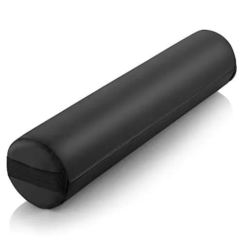 Saloniture Full Round Massage Table Bolster Pillow Pad - 26 x 6 Inch - Black | Supportive & Durable Foam thumbnail 1