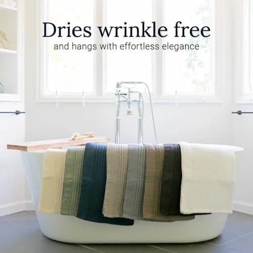 GILDEN TREE Waffle Bath Sheet 40x80 | Quick Dry Luxury Towels, 2 Pack, Modern Style (Slate) thumbnail 7