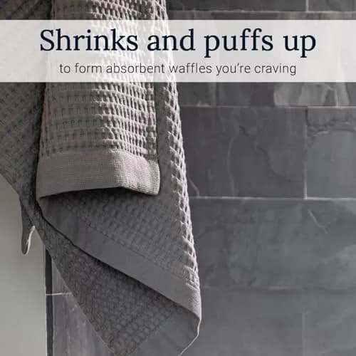 GILDEN TREE Waffle Bath Sheet 40x80 | Quick Dry Luxury Towels, 2 Pack, Modern Style (Slate) thumbnail 3