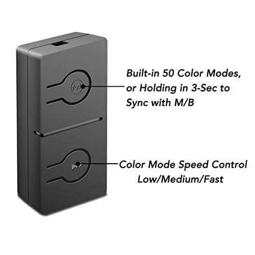 EZDIY-FAB 12V to 5V RGB Converter, 3-Way Splitter, SATA Connector, 50 Color Modes, 100x 5V LEDs | Built-in 50 Color Modes for RGB Control thumbnail 4