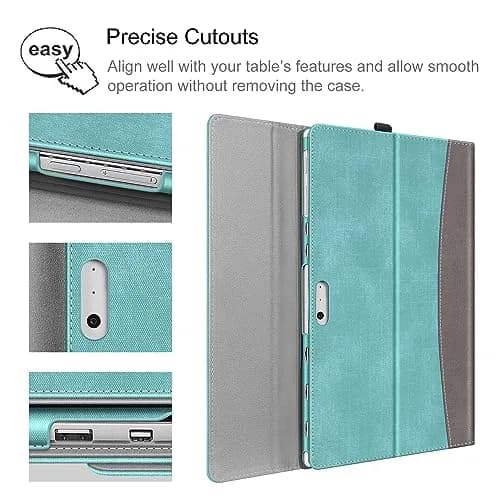 Fintie Case for Microsoft Surface Pro 7 Plus, Pro 7/6/5/4/3 12.3 inch Tablet | Turquoise, Built-in Kickstand, Stylus Holder thumbnail 5