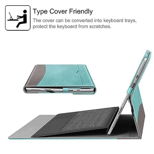 Fintie Case for Microsoft Surface Pro 7 Plus, Pro 7/6/5/4/3 12.3 inch Tablet | Turquoise, Built-in Kickstand, Stylus Holder thumbnail 6
