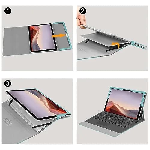 Fintie Case for Microsoft Surface Pro 7 Plus, Pro 7/6/5/4/3 12.3 inch Tablet | Turquoise, Built-in Kickstand, Stylus Holder thumbnail 9