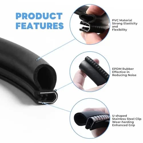 Storystore Automotive Door Weather Stripping 20Ft | Flexible EPDM Seal for Car & RV thumbnail 3