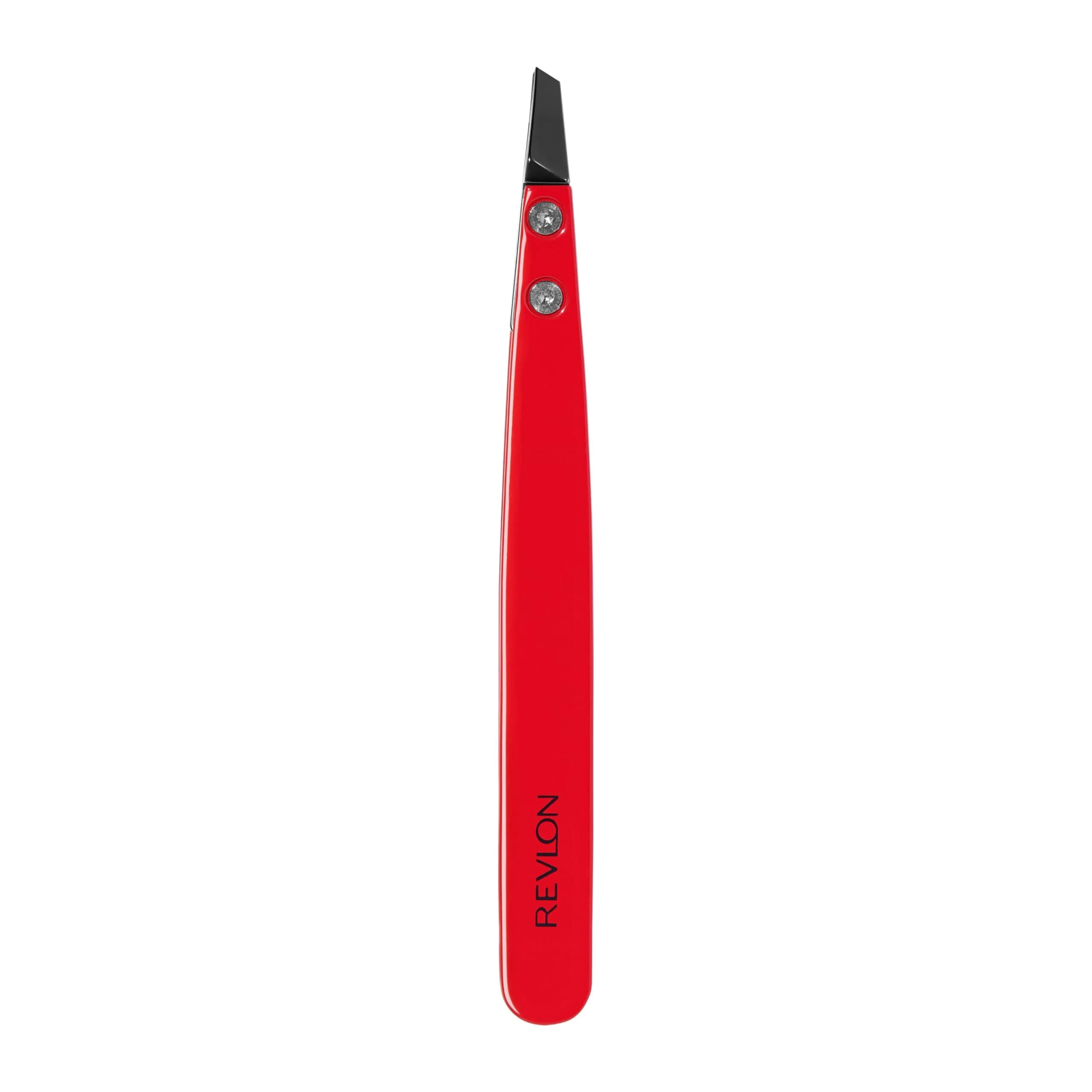 Revlon Ceramic Slanted Tip Tweezers, Precision For Eyebrow Shaping and Fine Hair Removal, Stainless Steel Body, Red, 1 Count | Hand-Finished Ceramic Tip - view 2