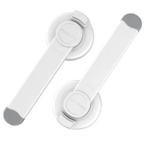 4our Kiddies Baby Toilet Lock 2 Pack | Child Safety, Single Hand Operation, No Damage (6 Piece Set) thumbnail 1