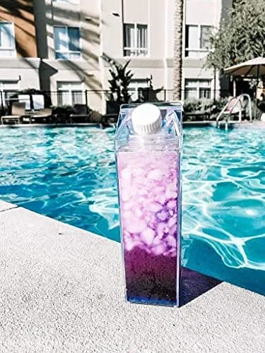 STARGOODS SUPPLY Clear Milk Carton Water Bottle 500ml (16.9 Ounces) | BPA-Free Acrylic for Daily Use thumbnail 5