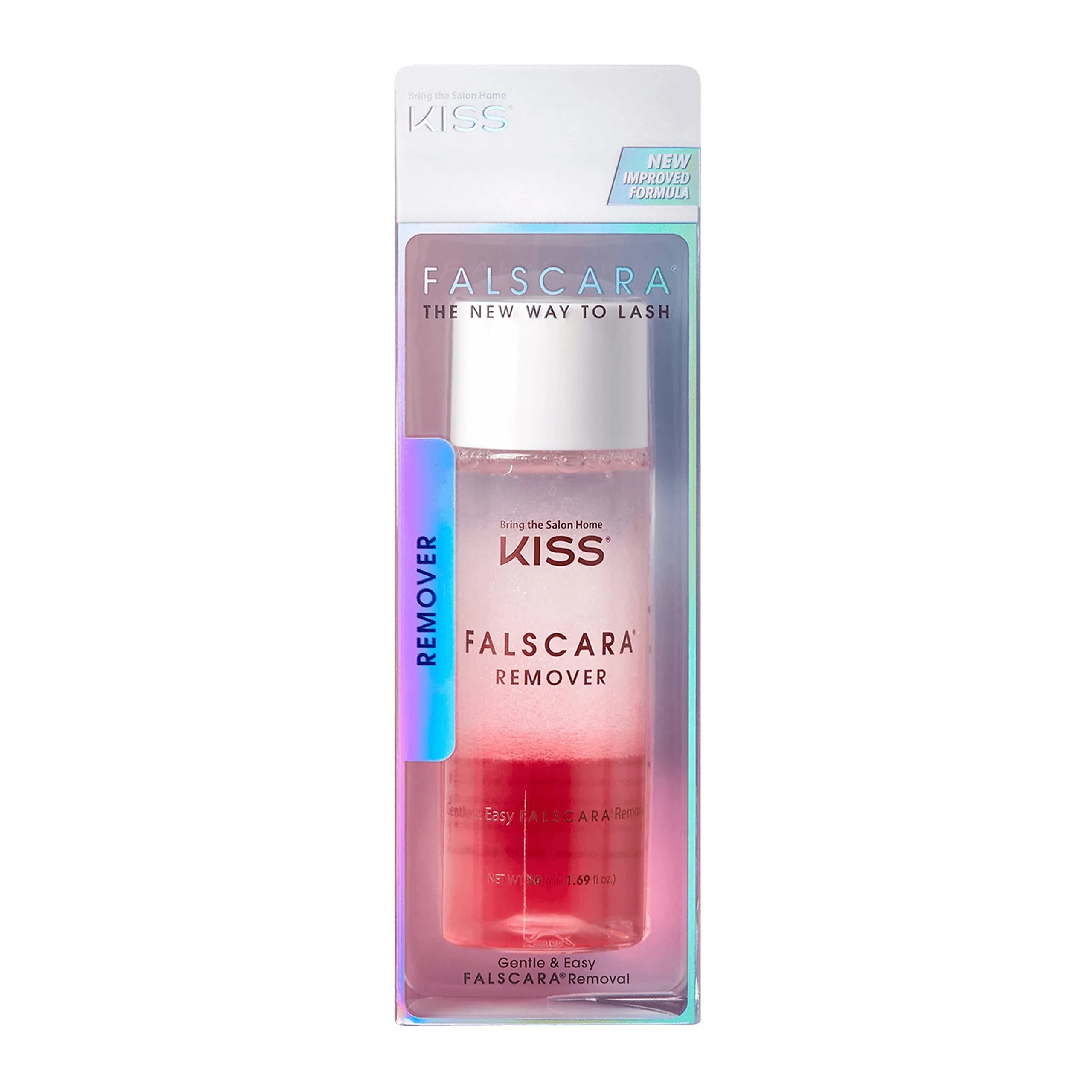 KISS Falscara DIY Eyelash Extension Remover with Rosewater 50ml (1.69 Fl Oz) | Gentle Eye Cleanser for Lash Removal