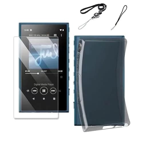 BestforYou Clear TPU Case with Tempered Glass for Sony Walkman NW-A100 A105 A106 15.5cm (6.1 inch) | Protective Skin Cover thumbnail 1