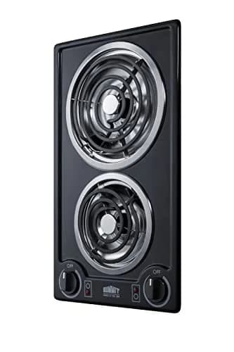 Summit 12" 2 Burner Electric Cooktop | 230V Radiant Coil Elements, Made in the USA, White thumbnail 5