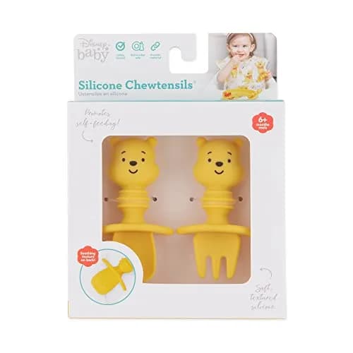 Bumkins Baby Utensils Set | Disney Silicone Chewtensils for Stage 1, Ages 6 Months+ | Winnie The Pooh thumbnail 7
