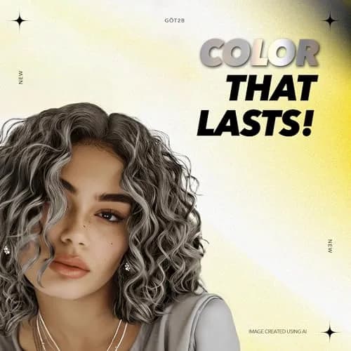 Got2B Metallics Permanent Hair Color M72 Dusty Silver 142ml (4.8 Fl Oz) | Anti-Fade Metallic Shine thumbnail 5
