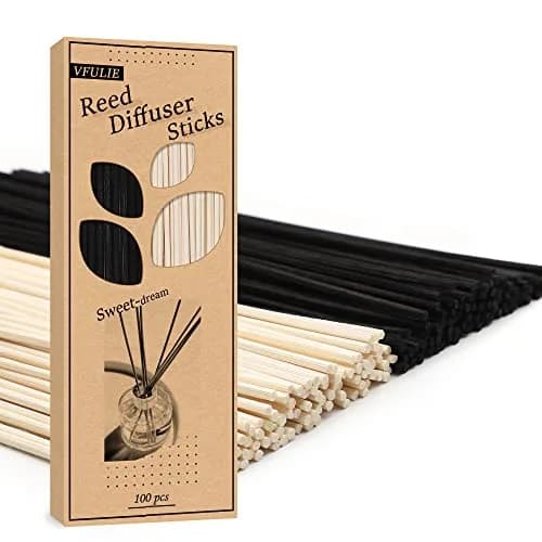 VFULIE 100PCS Reed Diffuser Sticks 25cm (10 inches) | Natural Rattan for Home & Office Fragrance thumbnail 1