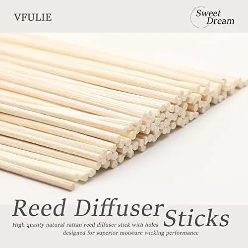VFULIE 100PCS Reed Diffuser Sticks 10 inches (25.4 cm) | Natural Rattan for Home & Office Fragrance thumbnail 4