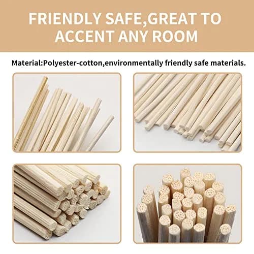 VFULIE 100PCS Reed Diffuser Sticks 10 inches (25.4 cm) | Natural Rattan for Home & Office Fragrance thumbnail 5