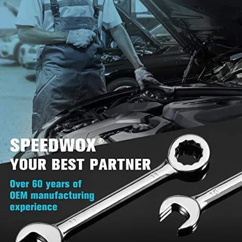 SPEEDWOX Mini Combination Wrench Set 4-11mm (10 Pcs) | High Carbon Steel with Rust-Resistant Chrome Finish thumbnail 7