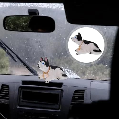 Wakauto Shaking Head Dog Bobblehead Ornament 15cm (5.91in) | Entertaining Nodding Action for Car Dashboard thumbnail 4