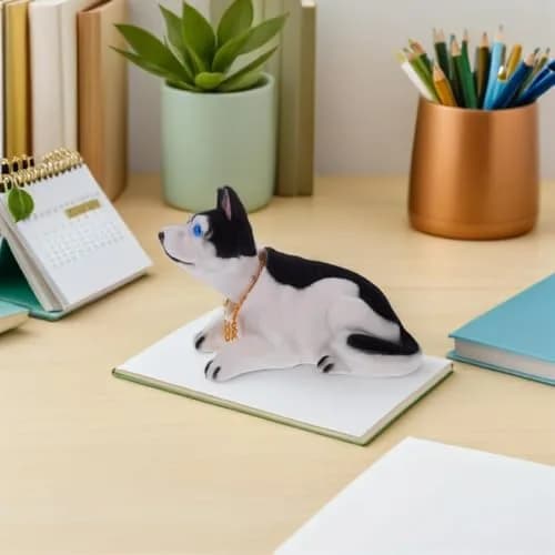 Wakauto Shaking Head Dog Bobblehead Ornament 15cm (5.91in) | Entertaining Nodding Action for Car Dashboard thumbnail 7