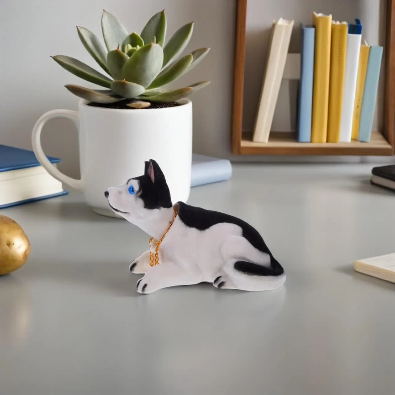 Wakauto Shaking Head Dog Bobblehead Ornament 15cm (5.91in) | Entertaining Nodding Action for Car Dashboard - view 3
