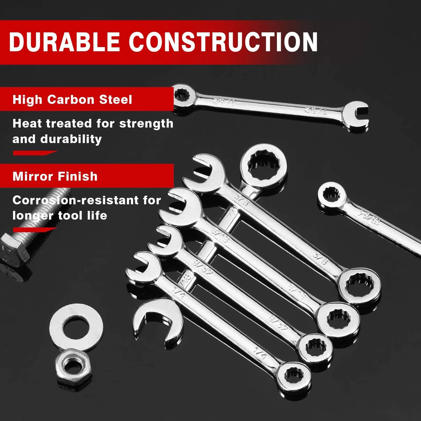 SPEEDWOX Mini SAE Ignition Wrench Set 10 Pcs 5/32"-7/16" Small Combination Wrenches - view 3