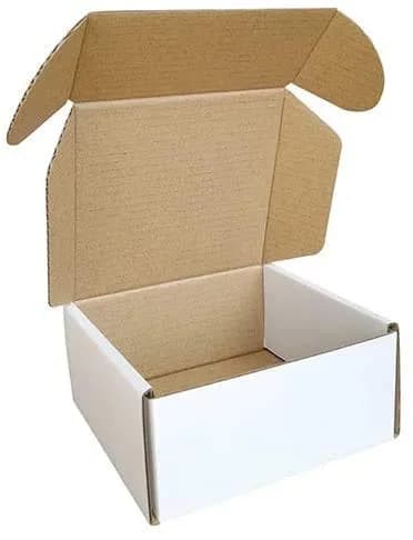 CH-BOX 100 Pack 4x4x2'' Small Shipping Boxes | Corrugated Cardboard Mailers for Business, White thumbnail 2