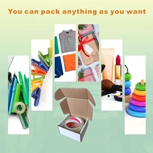 CH-BOX 100 Pack 4x4x2'' Small Shipping Boxes | Corrugated Cardboard Mailers for Business, White thumbnail 6