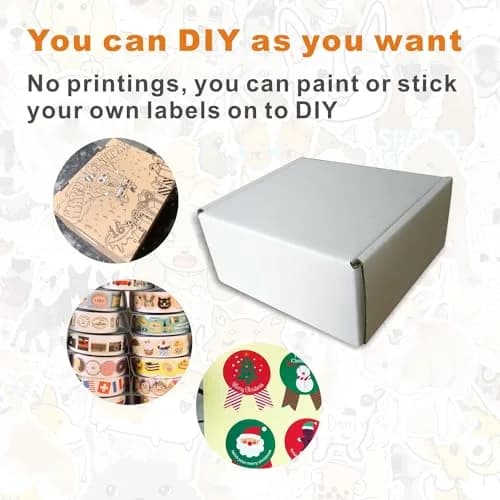 CH-BOX 100 Pack 4x4x2'' Small Shipping Boxes | Corrugated Cardboard Mailers for Business, White thumbnail 5