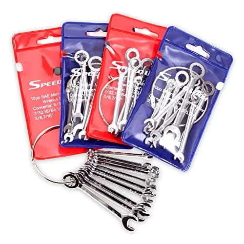SPEEDWOX Small Wrench Set, 4mm-11mm, 5/32-7/16 Inch, 40-Piece | High Carbon Steel, Rust-Resistant Chrome Finish thumbnail 1
