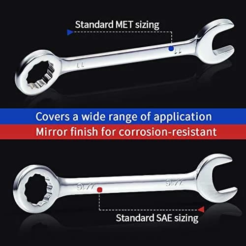 SPEEDWOX Small Wrench Set, 4mm-11mm, 5/32-7/16 Inch, 40-Piece | High Carbon Steel, Rust-Resistant Chrome Finish thumbnail 2