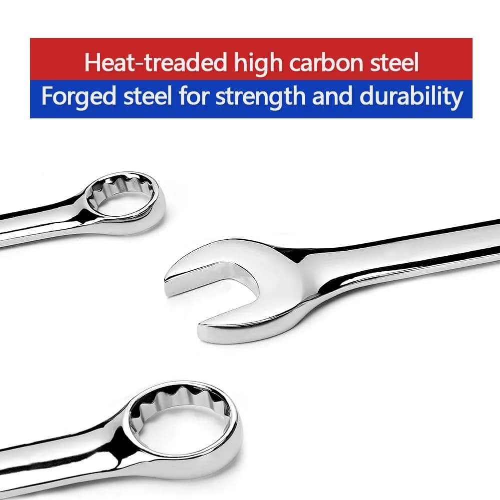 SPEEDWOX 4-Piece Mini Combination Wrench Set | 4mm-11mm & 5/32"-7/16" | Metric & Imperial - view 3