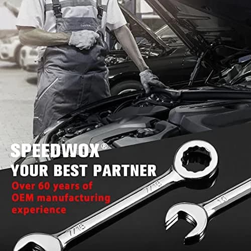 SPEEDWOX Mini Wrench Set 20-Piece 16.7cm (6.57in) | High Carbon Steel Angled Box Ends thumbnail 7