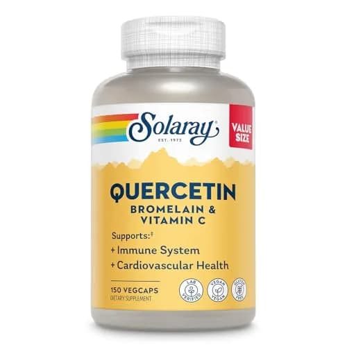 SOLARAY Quercetin Bromelain & Vitamin C 150 VegCaps | Year-Round Immune Support, Vegan, 500mg Quercetin & 1235mg Vit C thumbnail 1