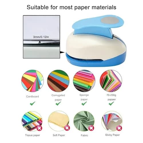 Wsyhomie 16mm (5/8 inch) Circle Craft Lever Punch | Cuts Paper, Foam, Foil thumbnail 4
