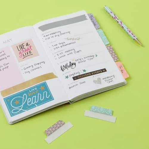 Avery Margin Ultra Tabs, 2.5" x 1" | Assorted Metallic Geometric Designs, 24 Repositionable Page Tabs thumbnail 6