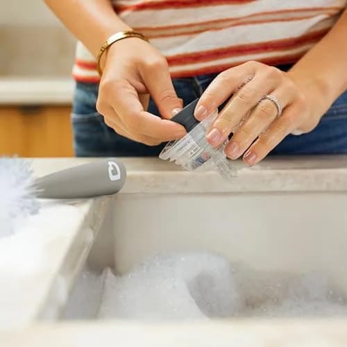 Munchkin Sponge Bottle Brush, Grey/Sage | 2 Count, Soft Nylon & Sponge, Upright Stand thumbnail 5