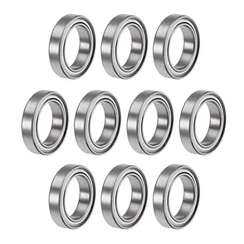 uxcell Deep Groove Ball Bearing 12mm x 18mm x 4mm | Double Shielded Chrome Steel, 10pcs thumbnail 1