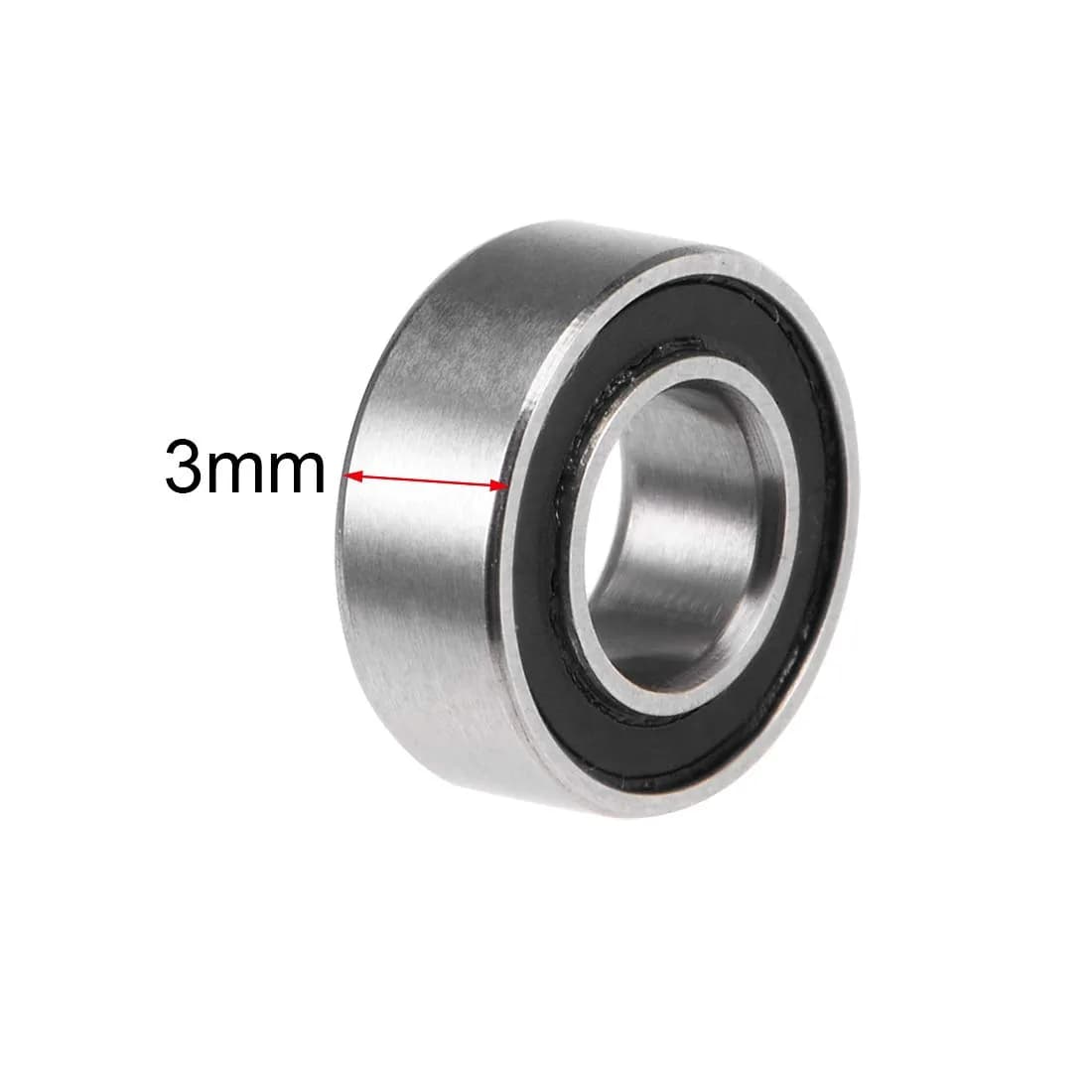 uxcell MR84-2RS Deep Groove Ball Bearings 4mm x 8mm x 3mm | Double Sealed Chrome Steel (10 Pcs) - view 3