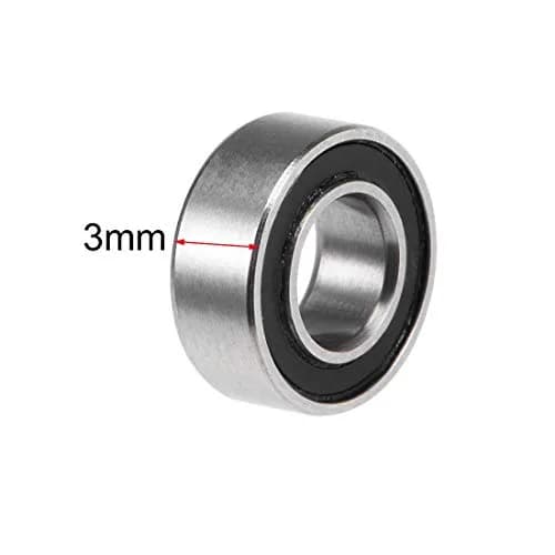 uxcell MR84-2RS Deep Groove Ball Bearings 4mm x 8mm x 3mm | Double Sealed Chrome Steel (10 Pcs) thumbnail 3