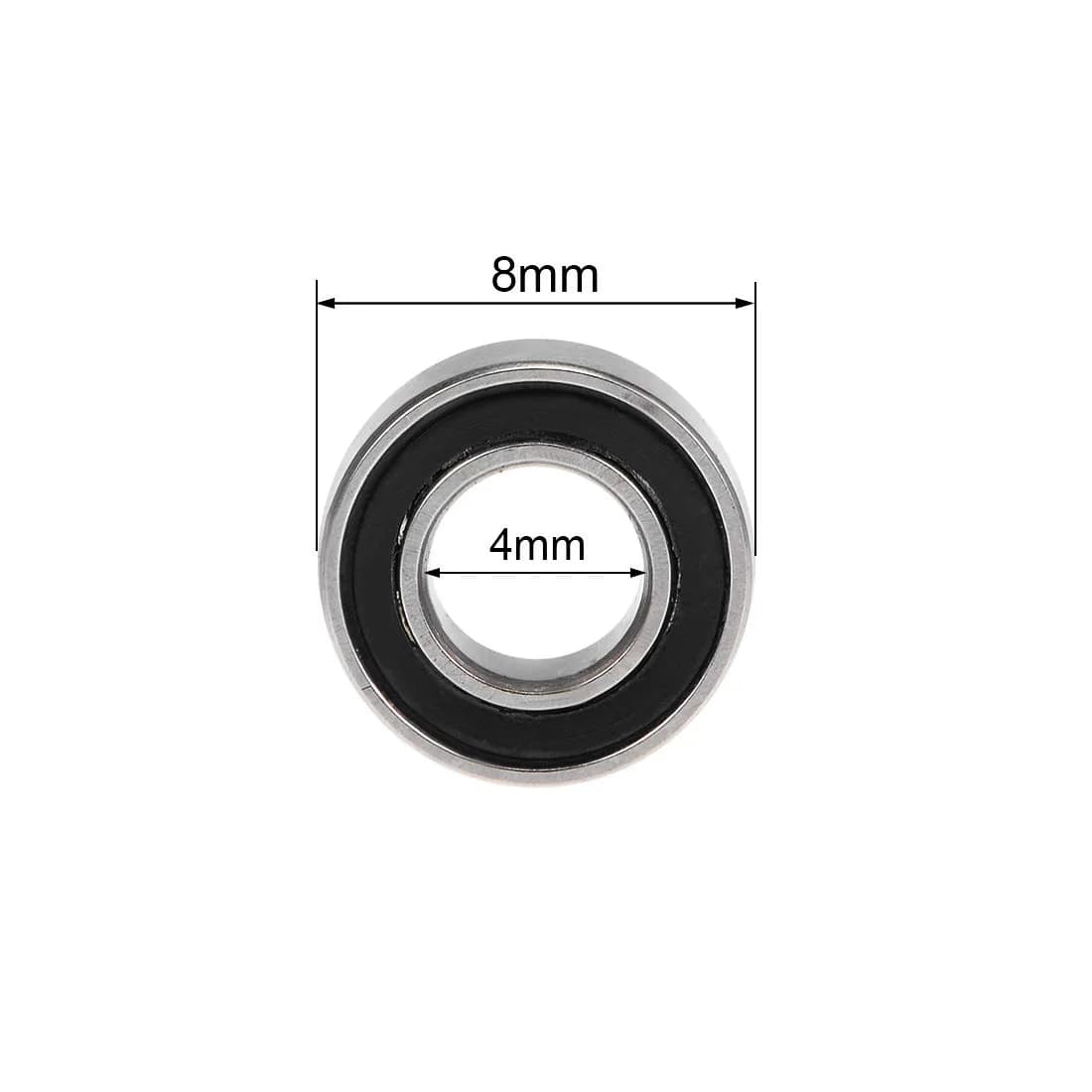 uxcell MR84-2RS Deep Groove Ball Bearings 4mm x 8mm x 3mm | Double Sealed Chrome Steel (10 Pcs) - view 4