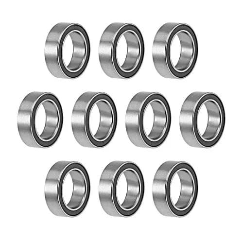 uxcell MR128-2RS Deep Groove Ball Bearings 8mm ID x 12mm OD x 3.5mm Bore, Double Sealed Chrome Steel, 10 Pcs | Industrial Grade Radial Ball Bearings thumbnail 1