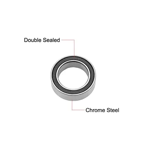 uxcell MR128-2RS Deep Groove Ball Bearings 8mm ID x 12mm OD x 3.5mm Bore, Double Sealed Chrome Steel, 10 Pcs | Industrial Grade Radial Ball Bearings thumbnail 2