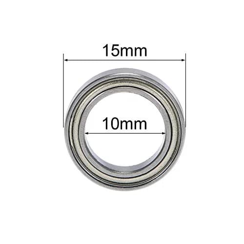 uxcell 6700ZZ Double Shielded Deep Groove Ball Bearings 10x15x4mm | 10 Pcs Chrome Steel thumbnail 4